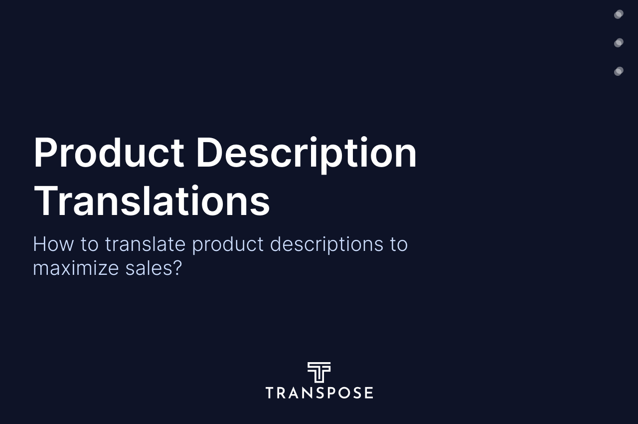 How to Translate Product Descriptions to Maximize Sales?